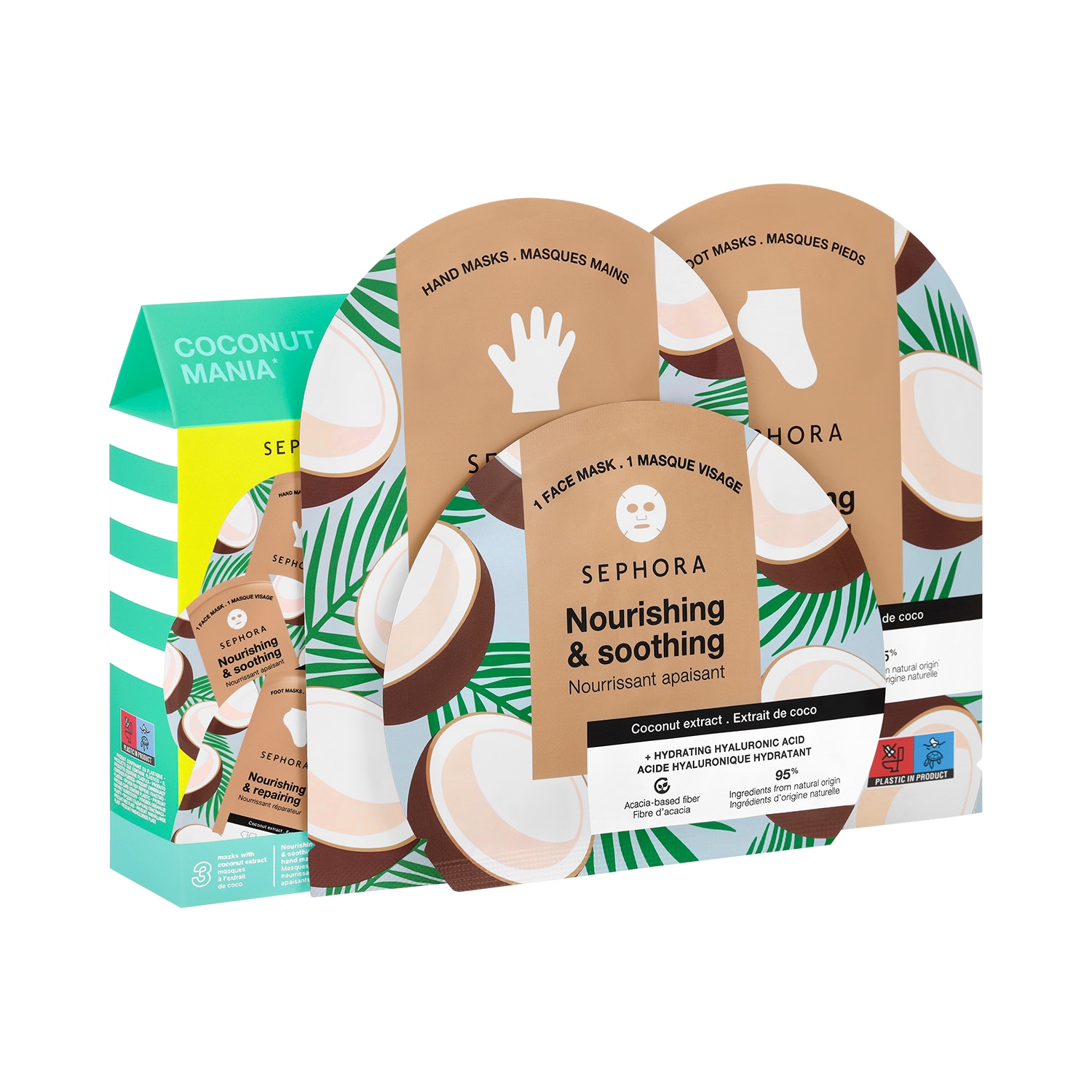 COCONUT MANIA (ESTUCHE DE MASCARILLAS ROSTRO Y CUERPO)